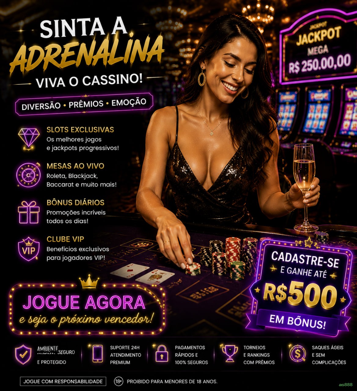 Cadastro rápido e seguro na as888